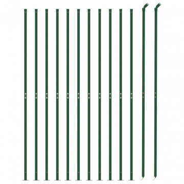 Gard plasă de sârmă cu bordură, verde, 1,4x25 m - Img 3