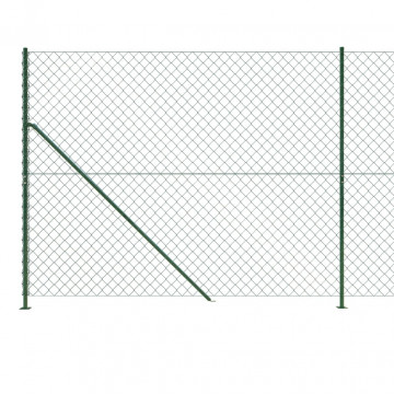 Gard plasă de sârmă cu bordură, verde, 1,6x10 m - Img 4