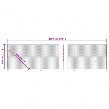 Gard plasă de sârmă cu bordură, verde, 1,8x25 m - Img 5