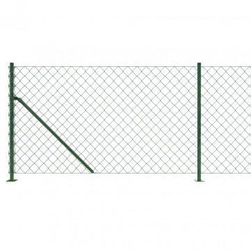 Gard plasă de sârmă cu bordură, verde, 1x10 m - Img 4