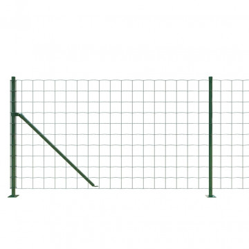 Gard plasă de sârmă cu bordură, verde, 1x10 m - Img 4