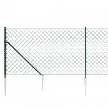 Gard plasă de sârmă cu țăruși de fixare, verde, 1x10 m - Img 4