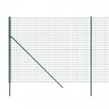 Gard plasă de sârmă, verde, 2,2x25 m, oțel galvanizat - Img 4