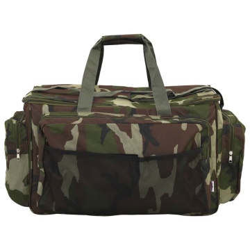 Geantă de pescuit, verde camuflaj, țesătură oxford impermeabilă - Img 3