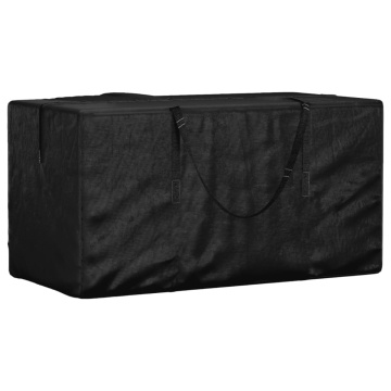 Geantă depozitare perne grădină, negru 150x75x75 cm polietilenă - Img 1