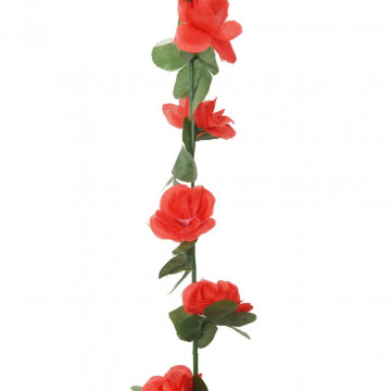 Ghirlande de flori artificiale, 6 buc. roșu de primăvară 250 cm - Img 4