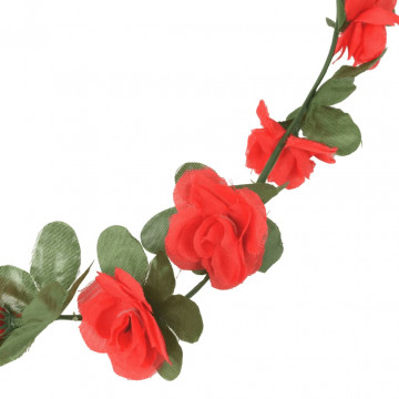 Ghirlande de flori artificiale, 6 buc. roșu de primăvară 250 cm - Img 6