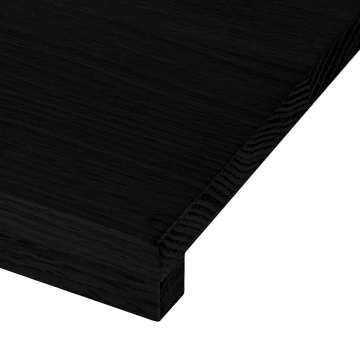 Glafuri 2 buc maro închis 70x25x2 cm lemn masiv de stejar - Img 7