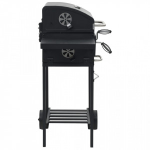 Grătar barbecue cu cărbuni, raft inferior, negru - Img 3
