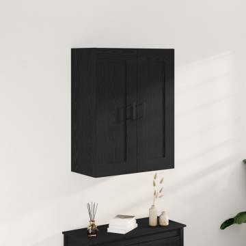 Highboard Negru Stejar 69,5x34x90 cm Lemn Structurat - Img 1