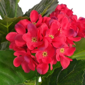 Hortensie artificială cu ghiveci 60 cm, roșie - Img 2