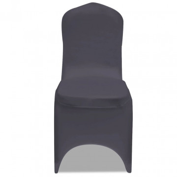 Husă de scaun elastică, 6 buc., antracit - Img 3