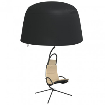 Husă scaun suspendat tip ou, negru, Ø 190x115 cm Oxford 420D - Img 2