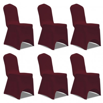 Huse elastice pentru scaun, 12 buc., vișiniu - Img 2