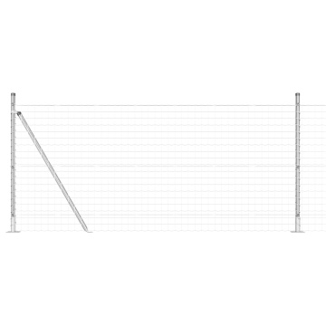Împrejmuire Euro cu 13 stâlpi flanșați 0.8x25 m Oțel galvanizat - Img 2