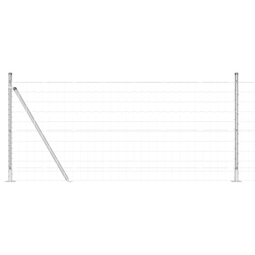 Împrejmuire Euro cu 7 stâlpi flanșați 0.8x10 m oțel galvanizat - Img 2