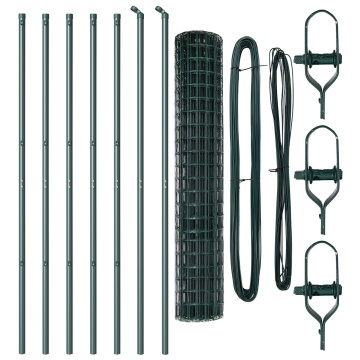 Împrejmuire Euro Set de 2 Verde Metal 10 x 1,5 m Durabil - Img 2
