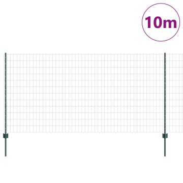 Îngrădire Euro cu 5 stâlpi U Verde 1.2x10 m Oțel - Img 3