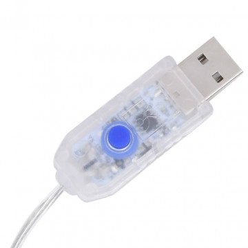 Instalație lumini tip perdea 3x3m 300 LED albastru 8 funcții - Img 5