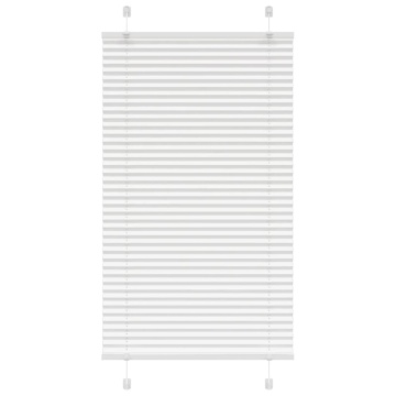 Jaluză plisată alb 80x100cm Lățime țesătură 79,4 cm poliester - Img 1