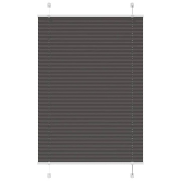Jaluză plisată negru 85x100cm Lățime țesătură 84,4 cm poliester - Img 1