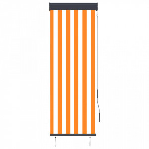 Jaluzea tip rulou de exterior, alb și portocaliu, 60 x 250 cm - Img 2