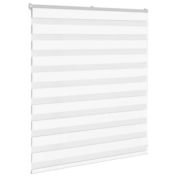 Jaluzea tip zebra alb lățime țesătură 130,9 cm poliester - Img 3