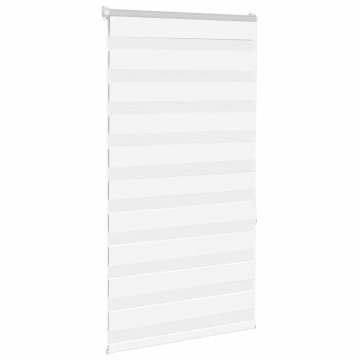 Jaluzea tip zebra alb lățime țesătură 80,9 cm poliester - Img 3