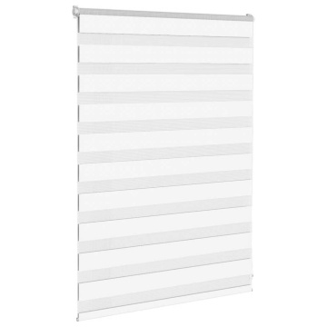 Jaluzea tip zebra alb lățime țesătură 90,9 cm poliester - Img 3