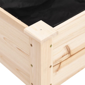Jardinieră cu roți și căptușeală 71x37x80 cm lemn masiv de brad - Img 4