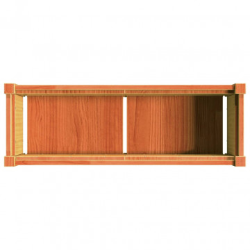 Jardinieră de grădină, maro ceruit, 90x31x31 cm, lemn masiv pin - Img 7
