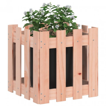 Jardinieră grădină design gard, 40x40x40 cm, lemn masiv douglas - Img 3