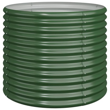 Jardinieră grădină verde 80x80x68 cm oțel vopsit electrostatic - Img 2
