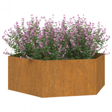 Jardinieră, ruginiu, 120x120x45 cm, oțel corten - Img 3