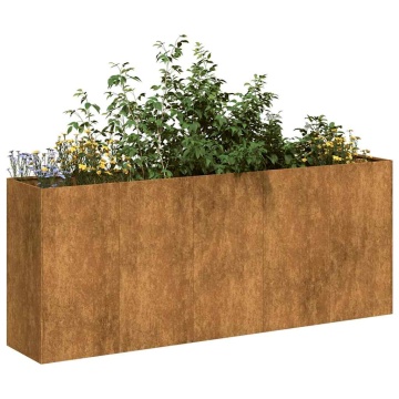 Jardinieră Rusty 200x40x80 cm Oțel pentru intemperii - Img 1