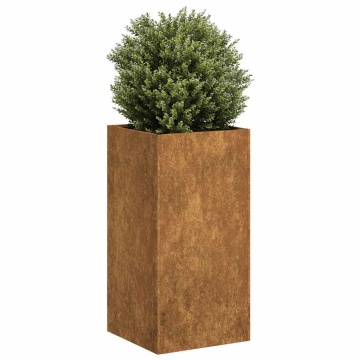 Jardinieră Rusty 40x40x80 cm Oțel pentru intemperii - Img 1