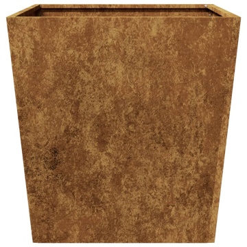 Jardiniere grădină, 2 buc., 50x50x50 cm, oțel corten - Img 5