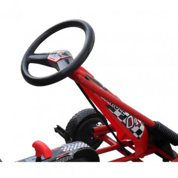 Kart copii cu pedale și scaun reglabil Roșu - Img 3