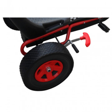 Kart copii cu pedale și scaun reglabil Roșu - Img 4
