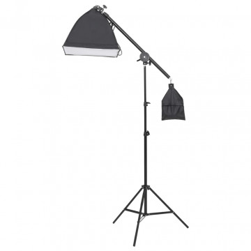 Kit de iluminat pentru studio foto cu fundaluri și reflector - Img 2