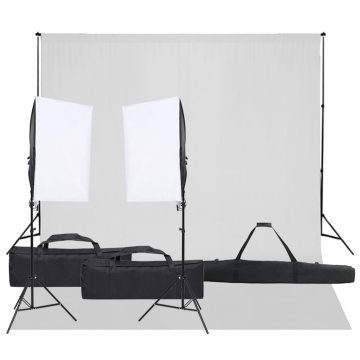 Kit studio foto cu set de lumină și fundal - Img 1