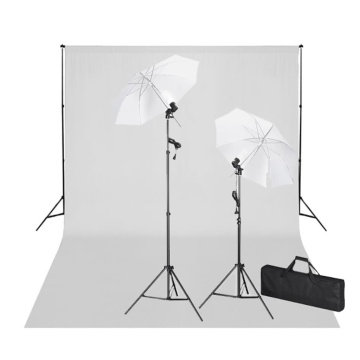 Kit studio foto, fundal alb, 600 x 300 cm & lumini - Img 1
