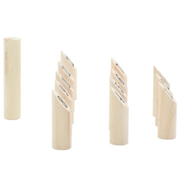 Kubb Set jocuri cu numere 13 piese geantă de transport lemn masiv pin - Img 4