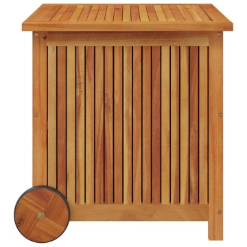 Ladă de depozitare grădină cu roți, 60x50x58 cm, lemn acacia - Img 4