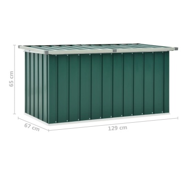 Ladă de depozitare pentru grădină, verde, 129 x 67 x 65 cm - Img 7