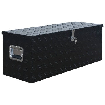 Ladă din aluminiu, negru, 1085 x 370 x 400 mm - Img 2