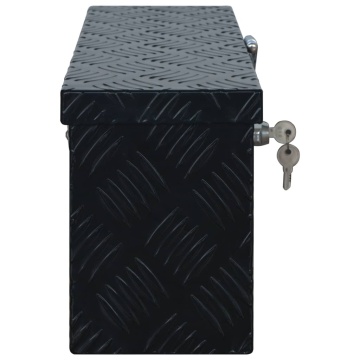 Ladă din aluminiu, negru, 485 x 140 x 200 mm - Img 3
