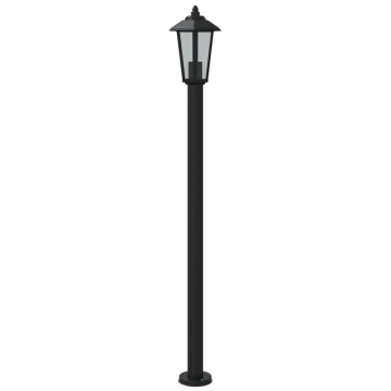 Lampă exterioară de podea, negru, 120 cm, oțel inoxidabil - Img 4