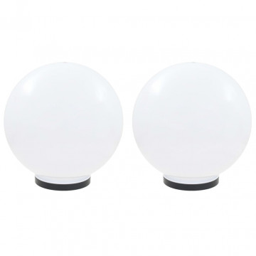 Lămpi bol cu LED, 2 buc, sferice, 40 cm, PMMA - Img 2