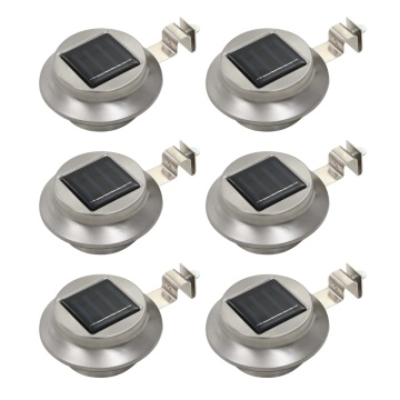 Lămpi solare de exterior cu LED, 6 buc., alb, 12 cm, rotund - Img 1
